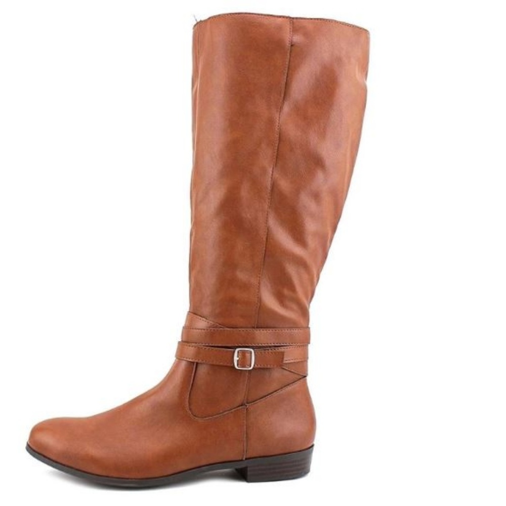 Style Co Fridaa Boots Barrel Brown Back Heel Strap Zipper Women Size 9 - Picture 2 of 6